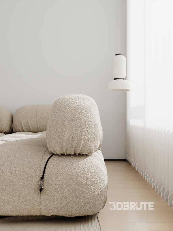 Modern living room and dining room interior scene Image 12