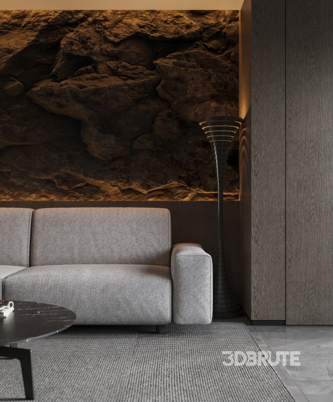 Modern living room and dining room interior scene Image 12