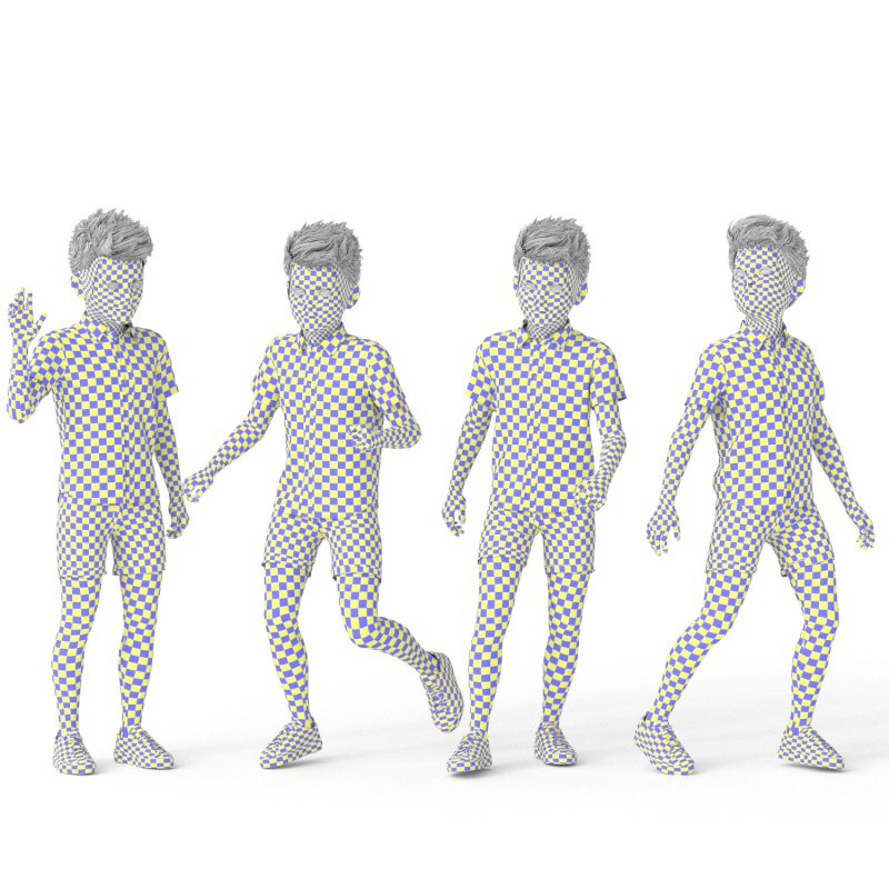 Casual Kid Boy 04 Poses Image 2