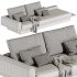 Beige Solid Wood Sofa - Thumbnail 7