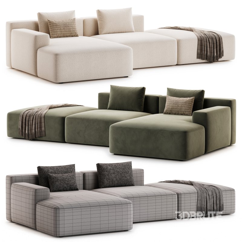 Marino Suedette Sectional Sofa Image 5