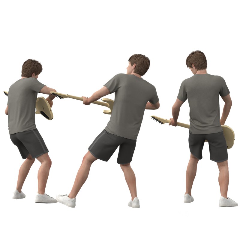 Boy Guitarist 03 Poses Image 1