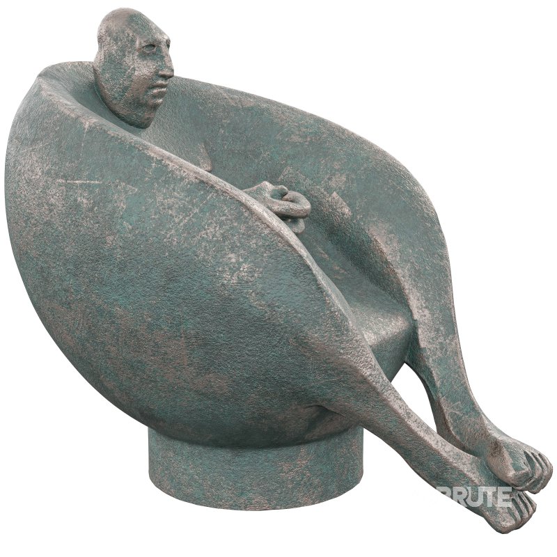 Seated Man Statue Image 6
