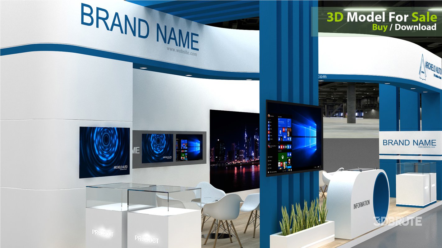3D Exhibition Booth Model Image 3