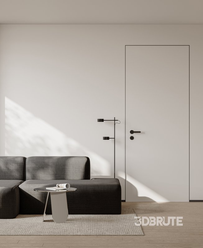 Modern living room and dining room interior scene Image 4