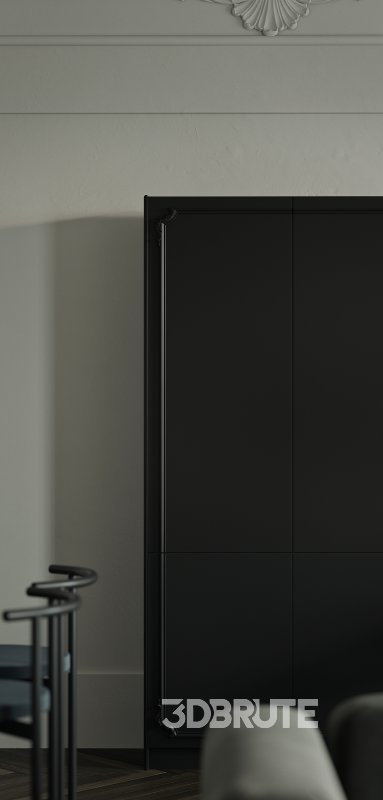 Modern living room and dining room interior scene Image 2