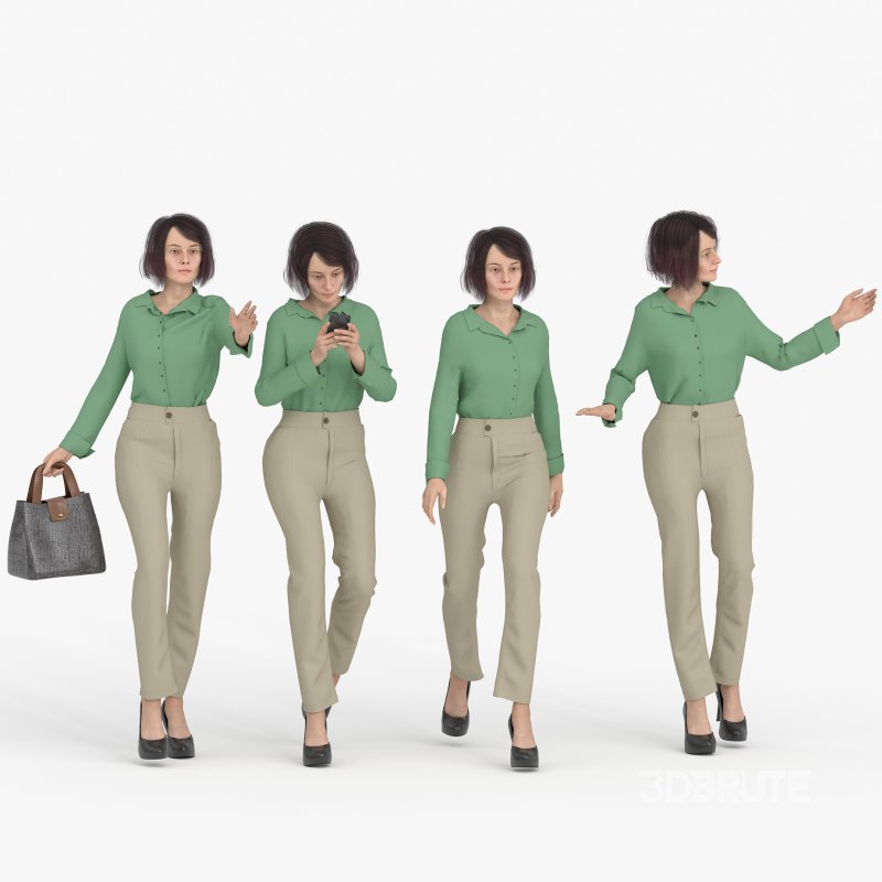 Official Woman in 04 Poses Image 3