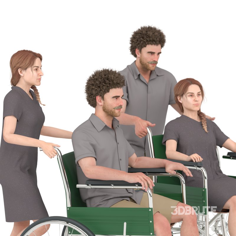 Man and Woman on Wheelchair Image 2