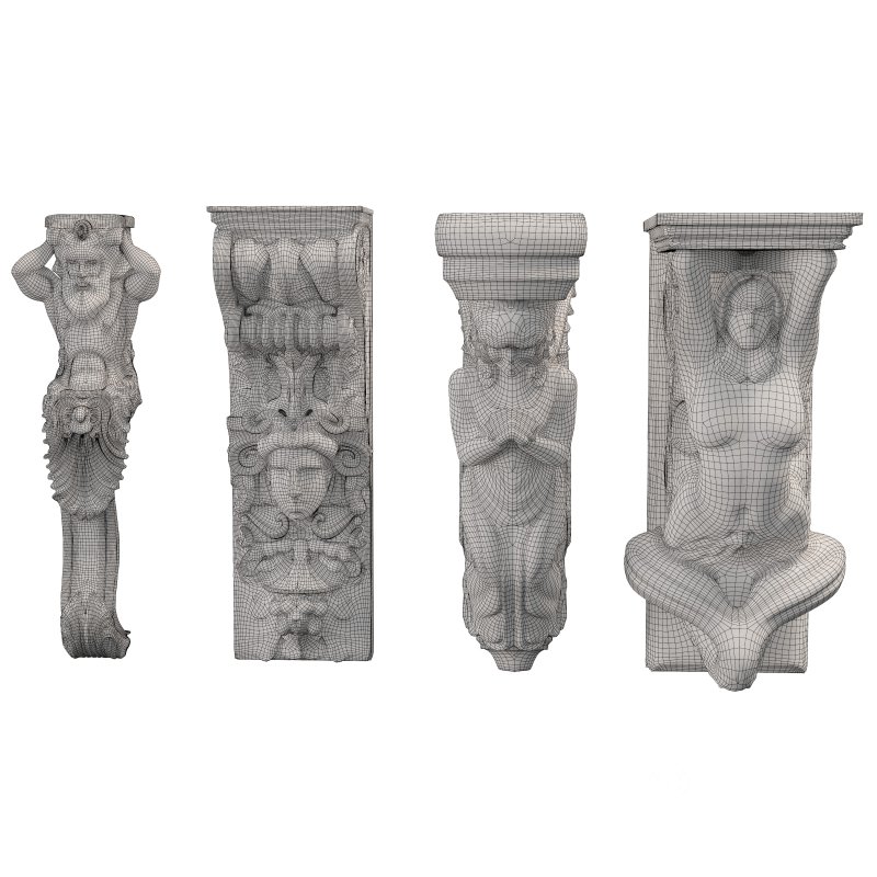 04 Victorian-Style Decorative Stone Bracket Collection Image 5