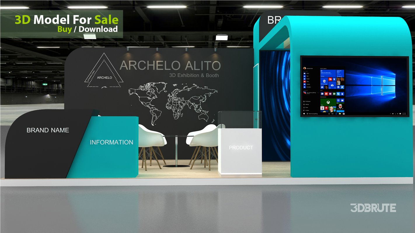 Exhibition Booth 3D Model Image 5