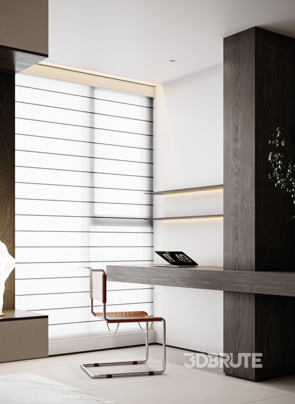 Modern living room and dining room interior scene Image 4