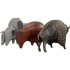 Three Stylized Cow Set Decorative Statue - Thumbnail 3