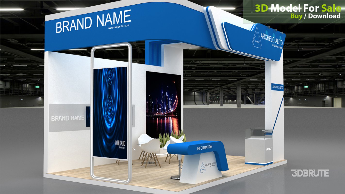 3d model booth stall Image 4