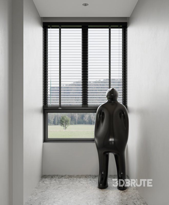 Modern living room and dining room interior scene Image 2