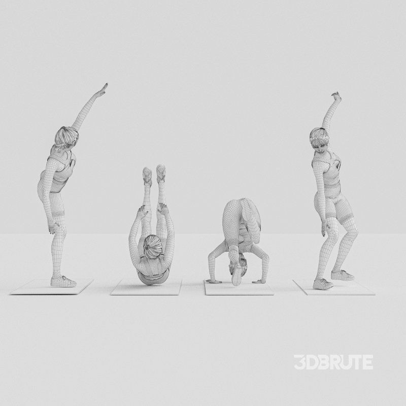 pilates workout outfit in 4 poses Image 4