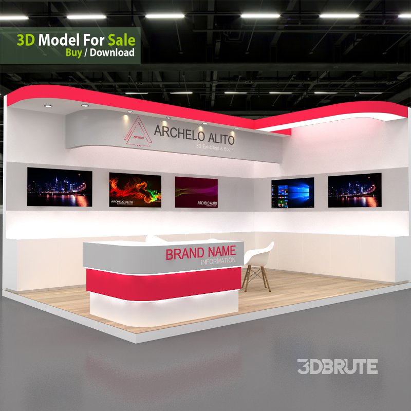 3D Stand Booth Model Image 1