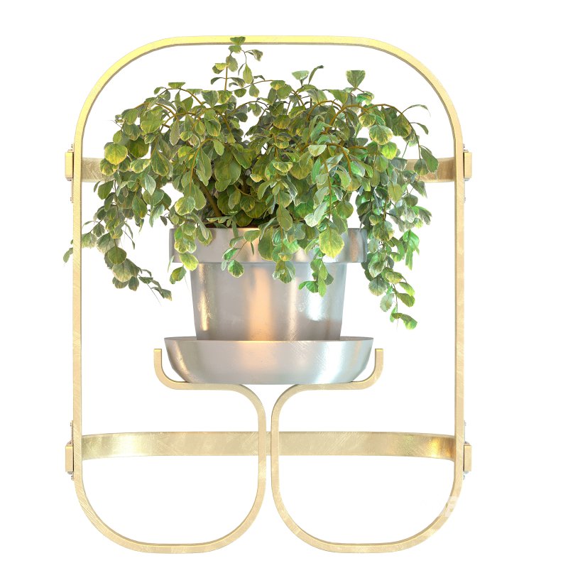 Golden Metal Hanging Plant Image 7