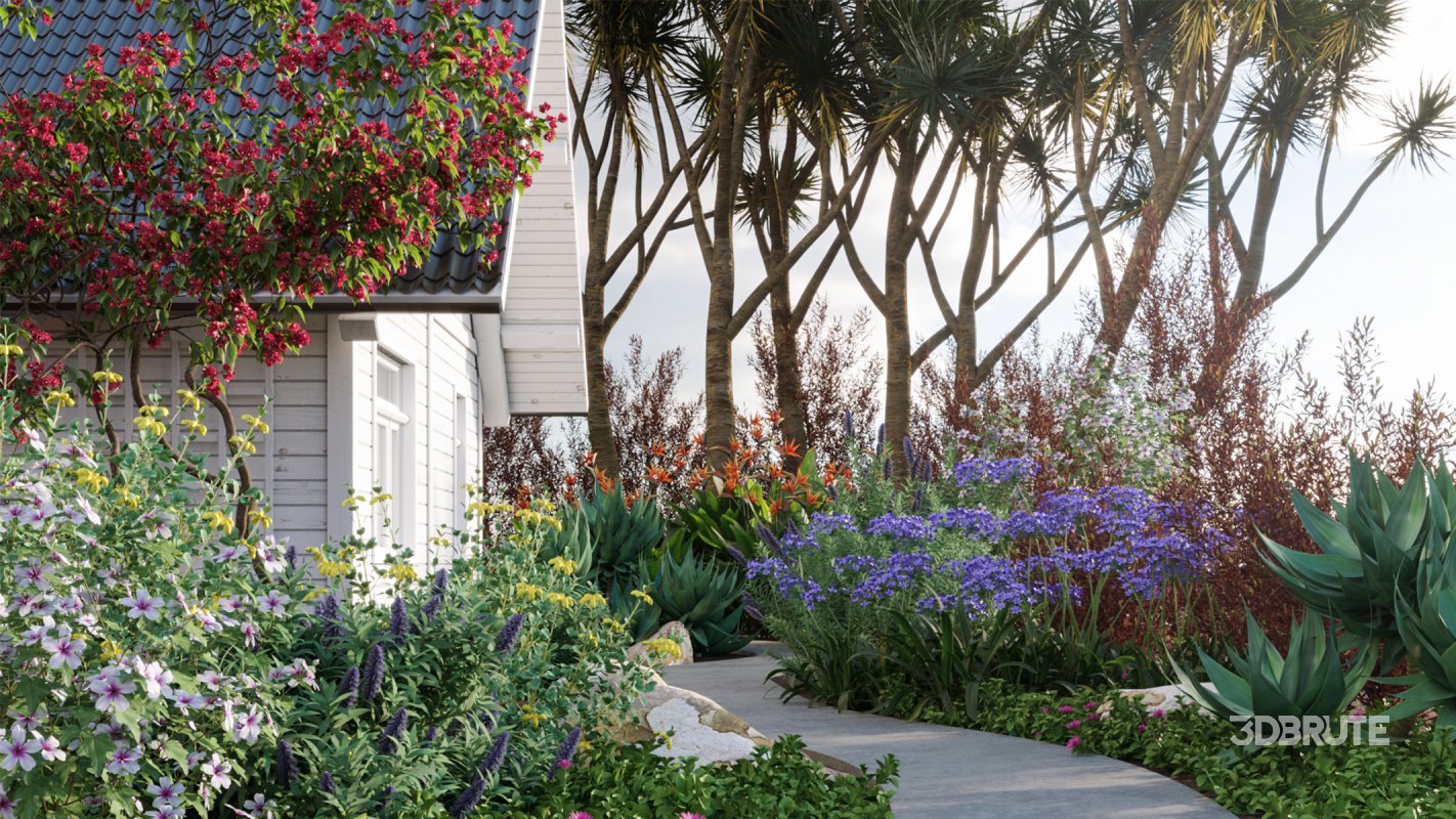 Collection 01 – Mediterrannean Garden (3D Model) Image 1