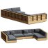 Bal Harbour Outdoor Teak Six and Corner Piece Sectional - Thumbnail 3