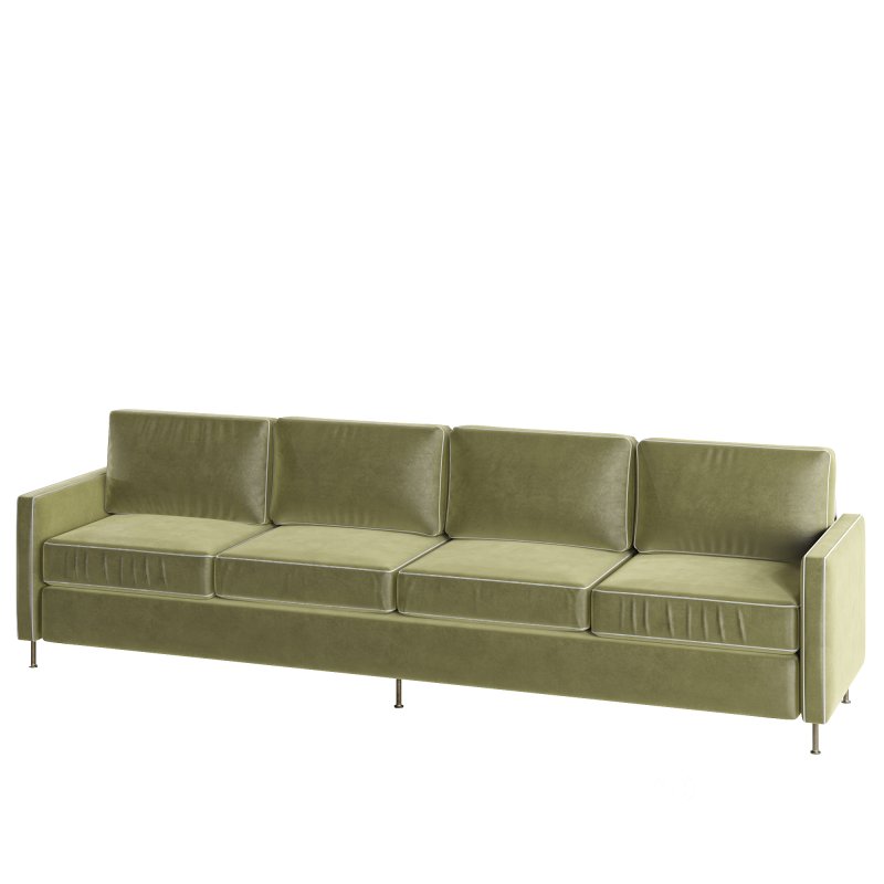 Brett Jade Green Velvet Sofa Image 2
