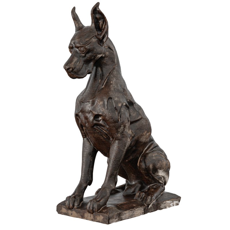 wooden dog Statue 01 Image 3