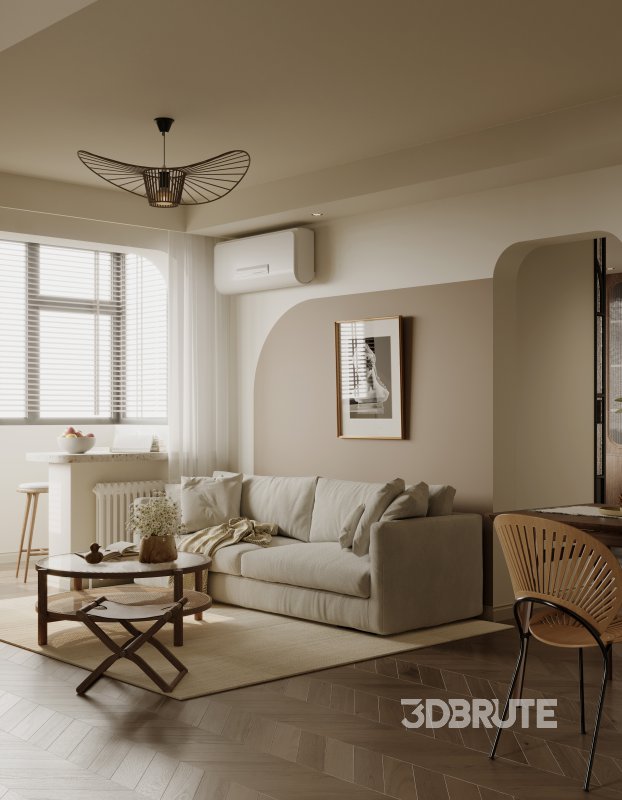 living room dining room kitchen office Image 4