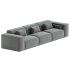Scandinavian Slipcovered Square Arm Modular Sofa - Thumbnail 4