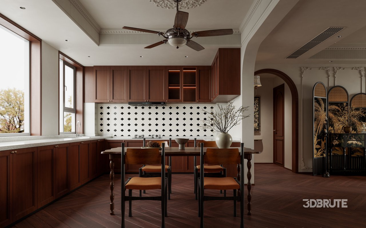 Medieval living and dining room Image 1