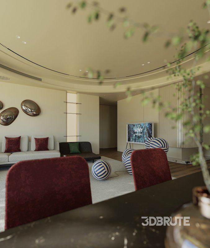 Modern living and dining room Image 2