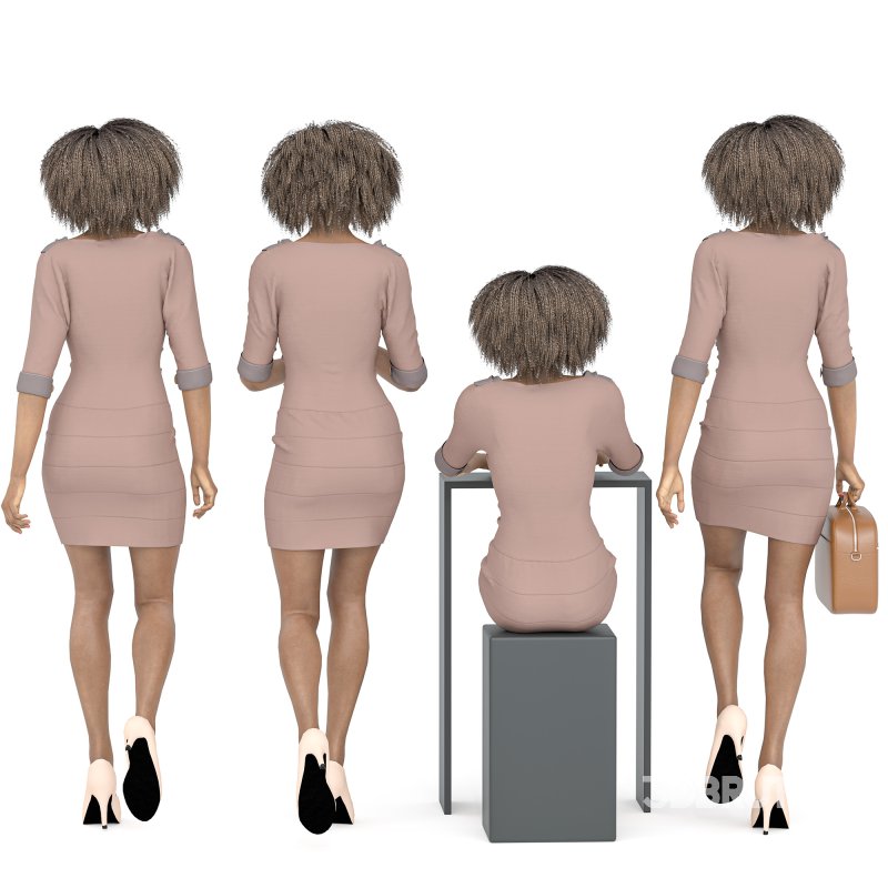 Official Woman in 04 Poses 03 Image 4