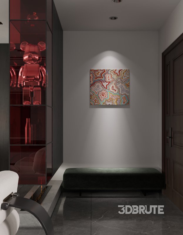 Modern living room and dining room interior scene Image 5