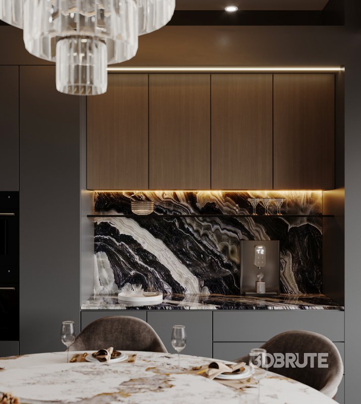 Luxurious living room and dining room Image 7