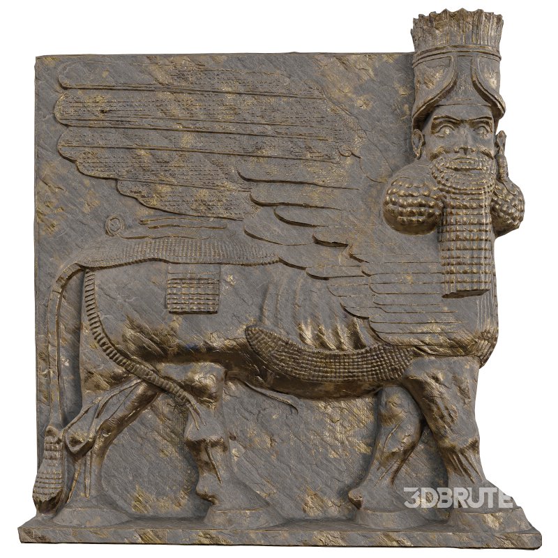 Persian Ancient Assyrian Lamassu Stone Image 3