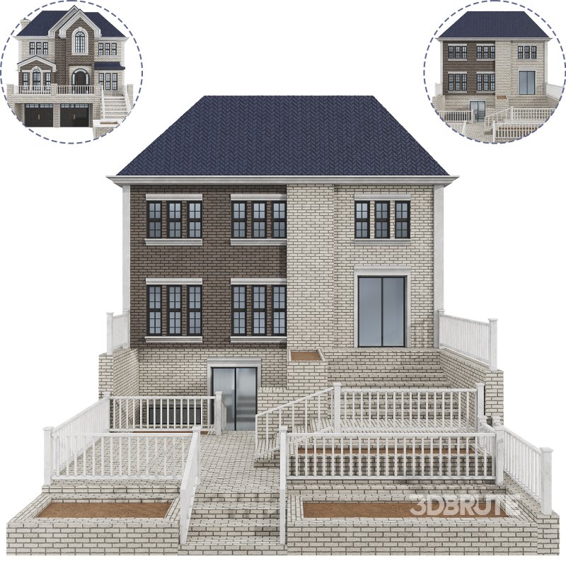 brick house with a pitched roof 01 Image 2