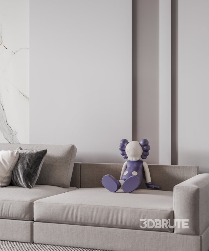 Modern living room and dining room interior scene Image 7