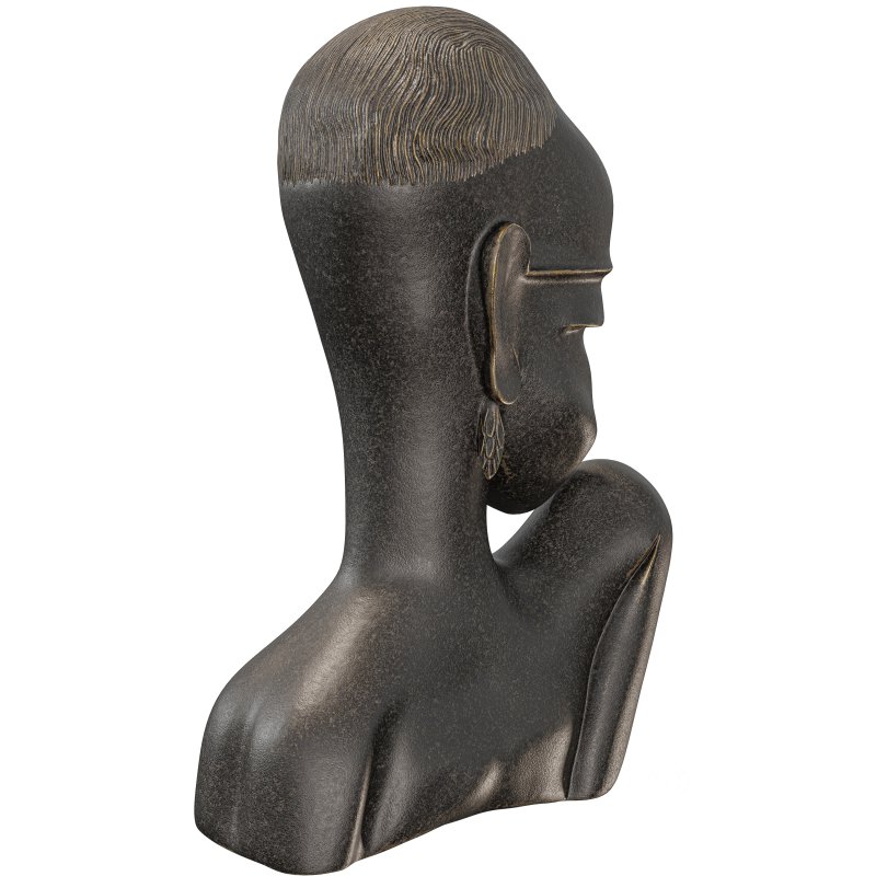 African Style Antique Bust Sculpture Image 2