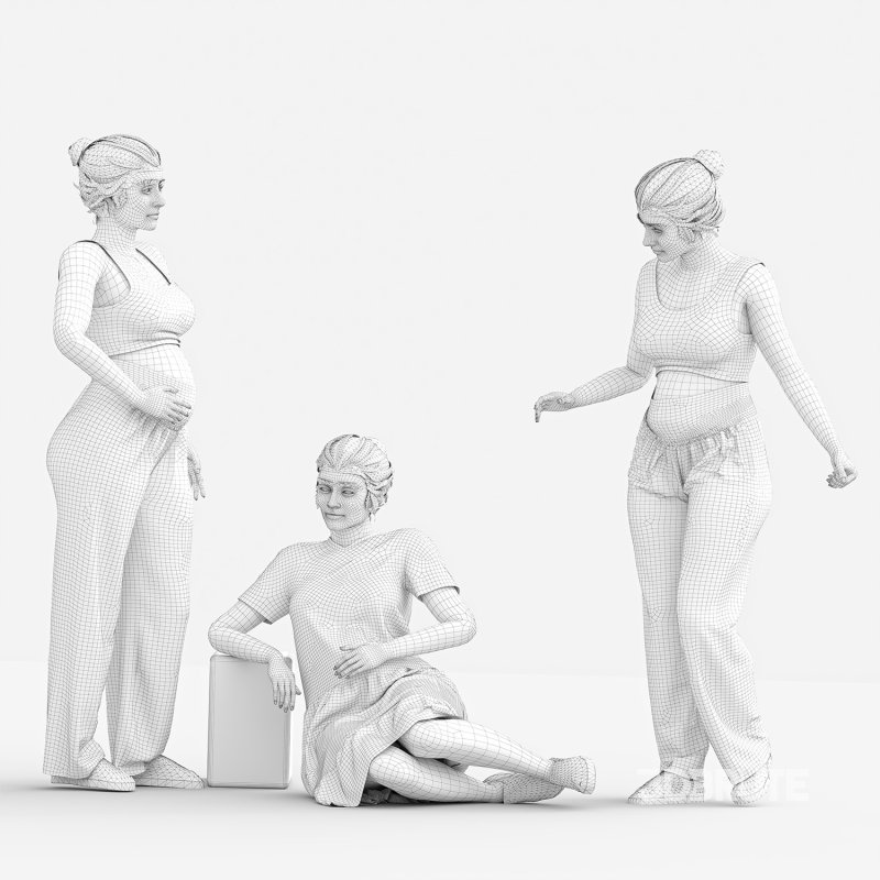 Pregnant woman 03 poses Image 5