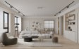 Modern living room and dining room interior scene - Thumbnail 1
