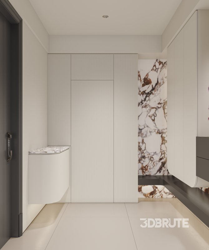 Modern living room and dining room interior scene Image 14