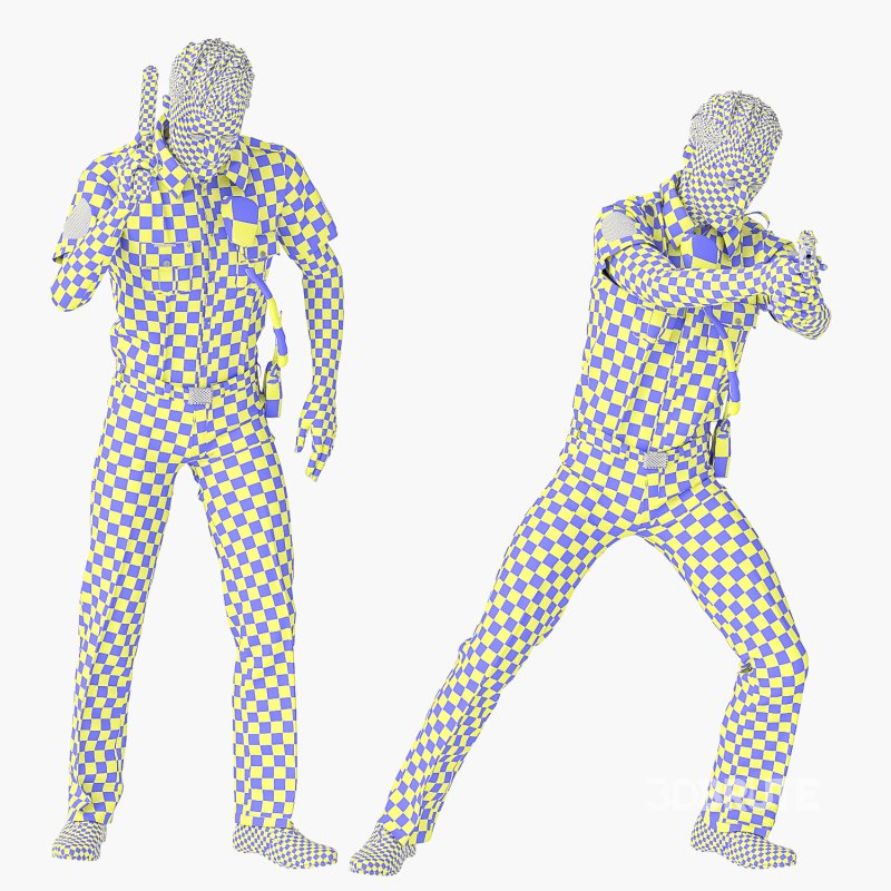 Police Man in 04 Poses Image 4