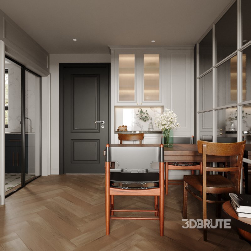 Luxurious living room and dining room bedroom Image 2