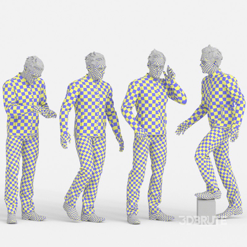 Casual Man With Leather Coat and Jeans 04 Poses Image 2