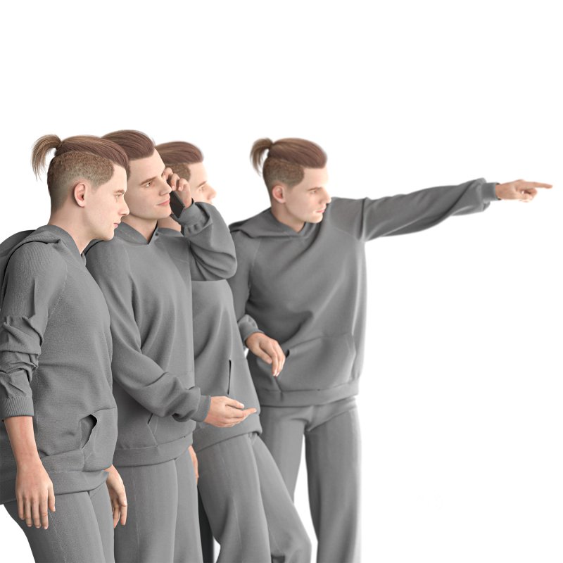 Casual Boy sport wear 04 Poses Image 4