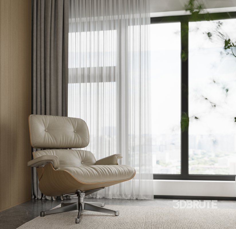 Modern living room and dining room interior scene Image 3