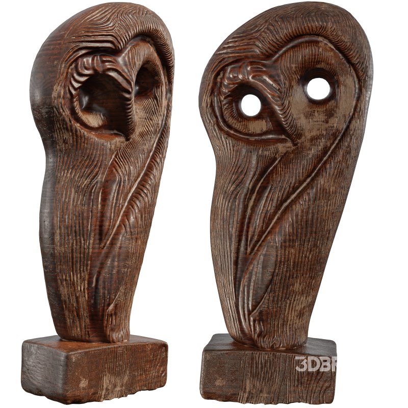 Wooden Owl Statue Image 6