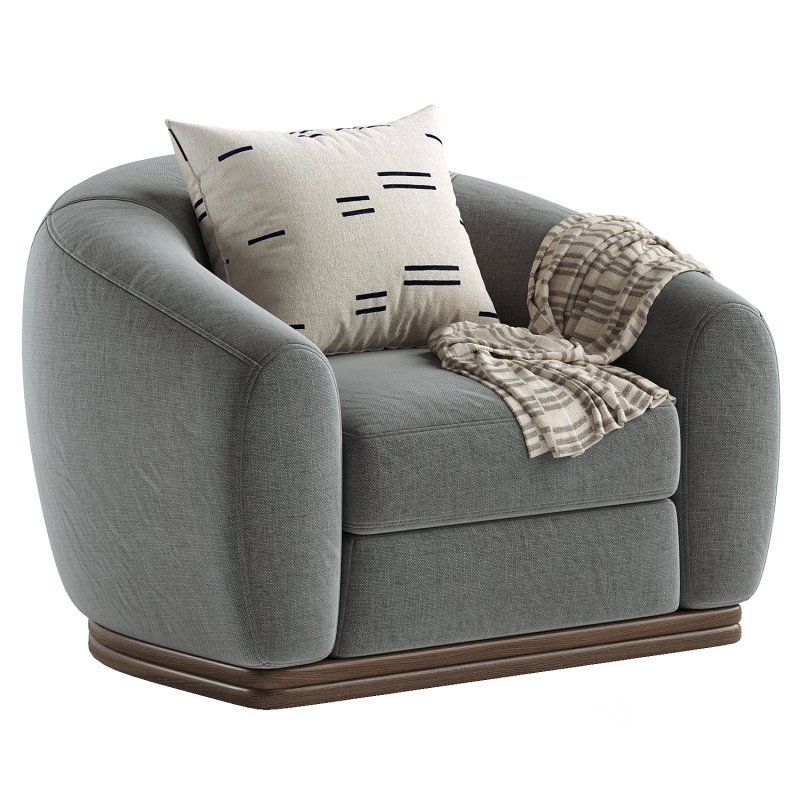 Marlowe Grey Lounge Chair Image 3