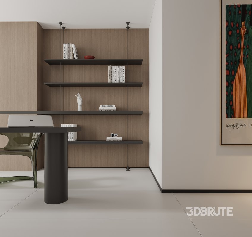 Modern living room and dining room interior scene Image 4