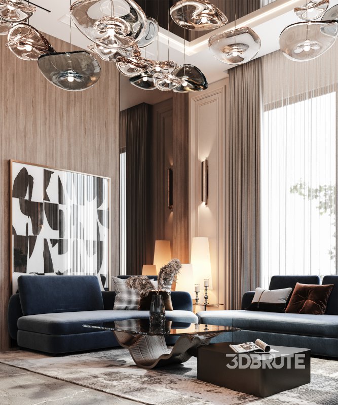 luxury salon and dining neoclassic Image 4