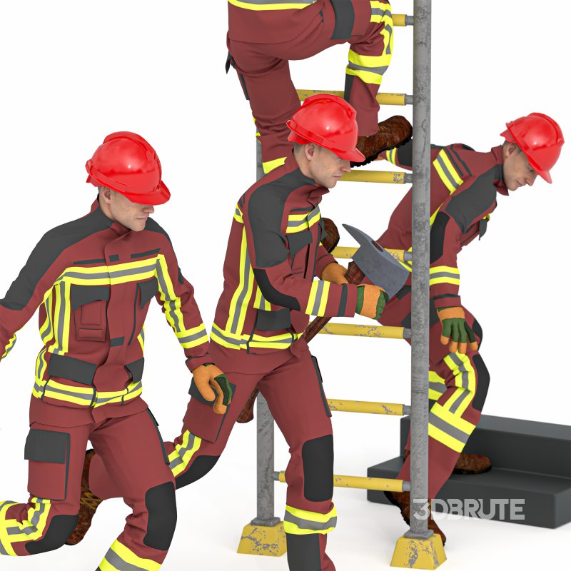Fireman in 04 Poses Image 3
