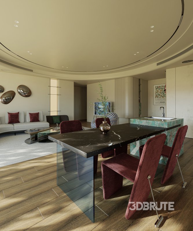 Modern living and dining room Image 5